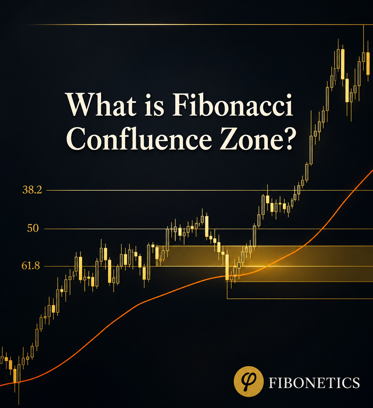 What is Fibonacci Confluence Zone? XAUUSD Gold chart with Fibonacci retracement levels and highlighted Golden Pocket